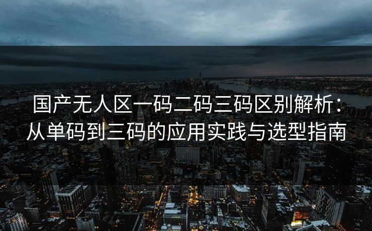 国产无人区一码二码三码区别解析：从单码到三码的应用实践与选型指南